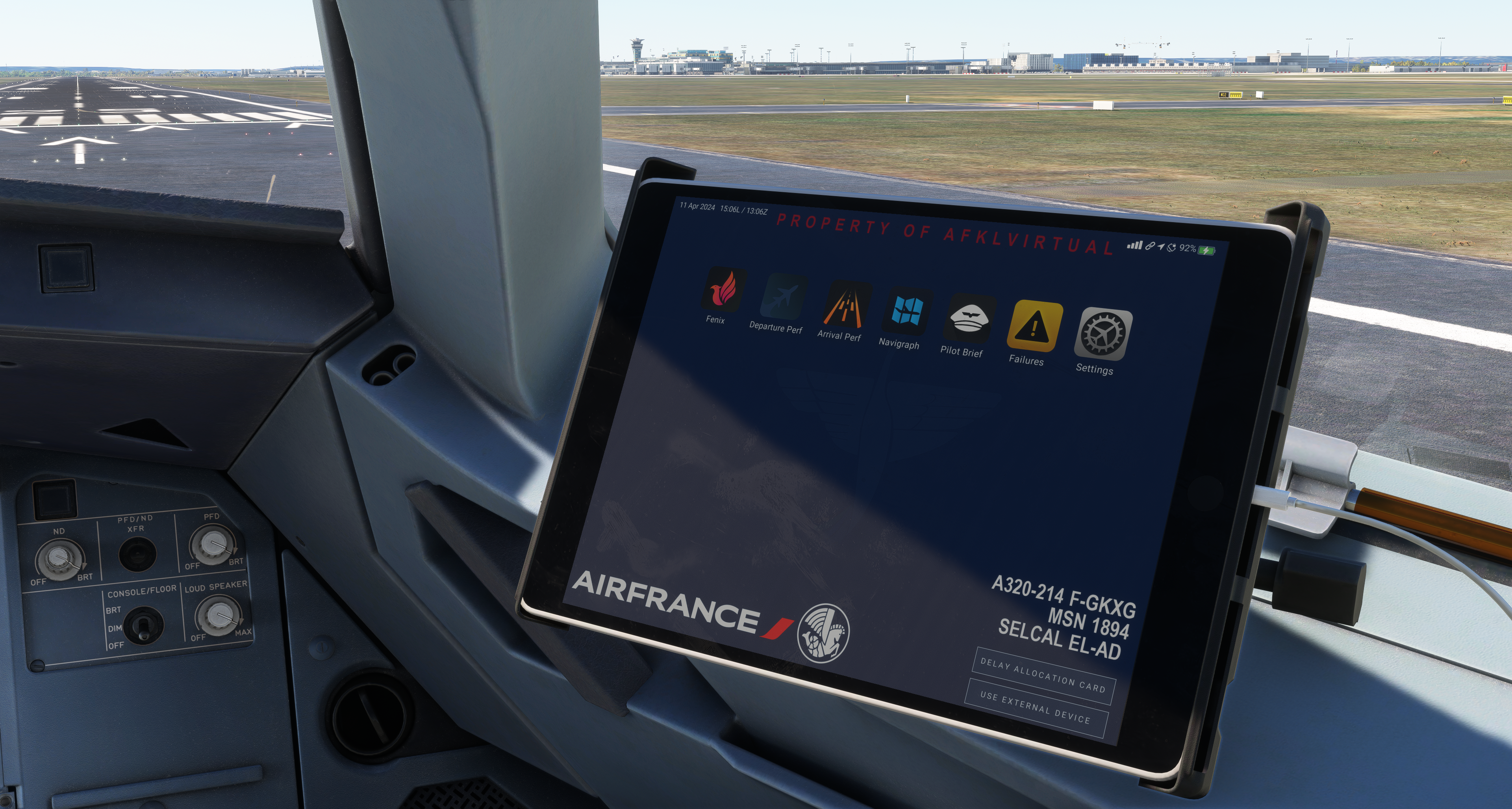 A320 tablet view